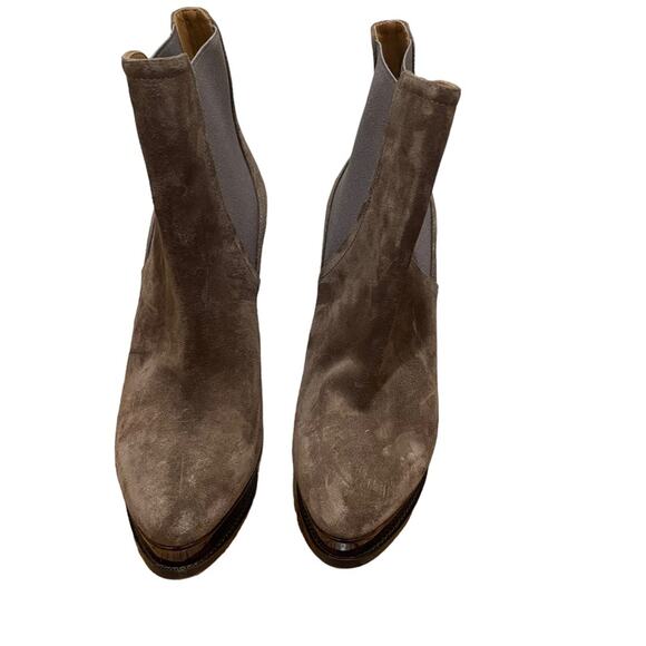 Ralph Lauren Purple Label Suede Chelsea Heel Boots Brown Women’s Size 10 40 - Picture 4 of 9